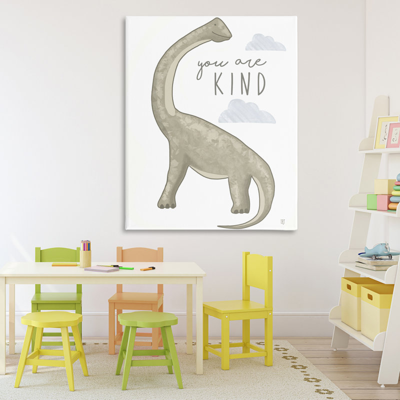 Toile de dinosaure You Are Kind, design par Elizabeth Tyndall, H 48 po x l 36 po