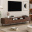 Meuble télé Mid-Century avec 2 tiroirs, console multimédia pour téléviseurs de 85 po ou moins, centre de divertissement spacieux pour le salon et le cinéma maison