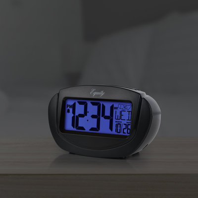 Digital Atomic Tabletop Clock with Alarm in Black