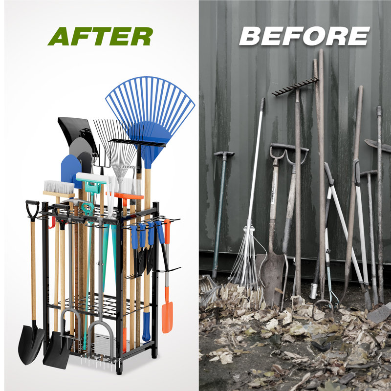 Home Depot Shovel Storage Garage Hose Reel Mop Holder Wall Mount