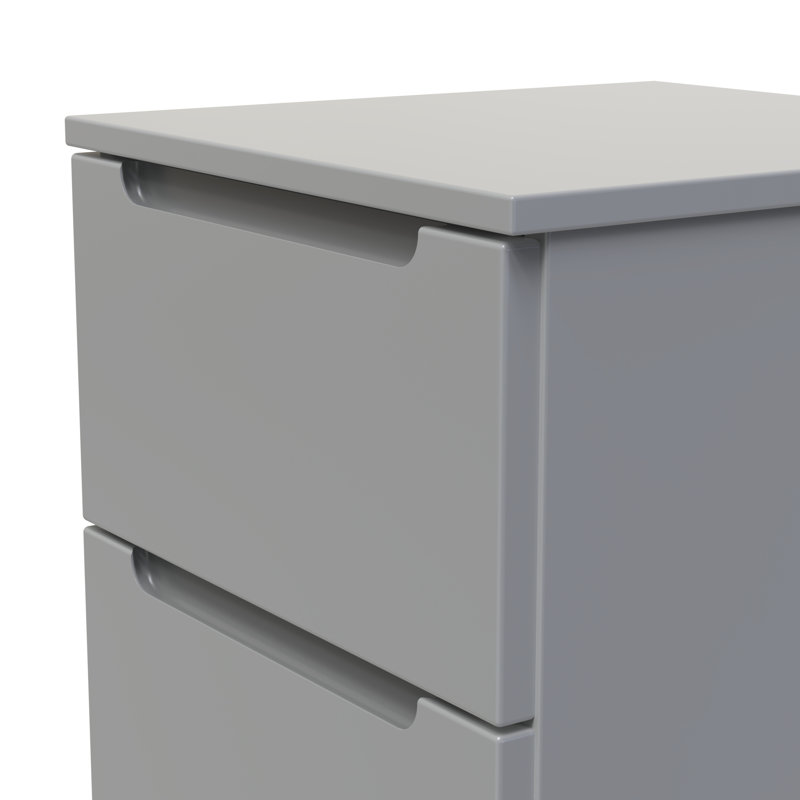 Bisma 37cm W Manufactured Wood Bedside Table, Grey