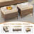 8-Piece Outdoor Patio Conversation Set with Swivel Rocking Chairs, All-Weather Wicker & Steel Frame Outdoor Furniture Set with Storage Coffee Table, Ottomans for Backyard, Porch, Garden-2107152348-2119275176