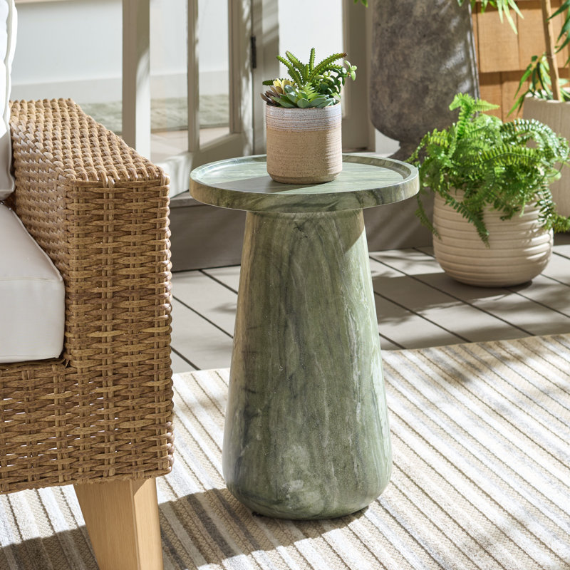 Aurielle Accent Table, Green Marble