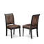 Cet ensemble de salle à manger 7 pièces comprend une table ronde et 6 chaises en polyester, noir sablage au jet de sable-1685257307
