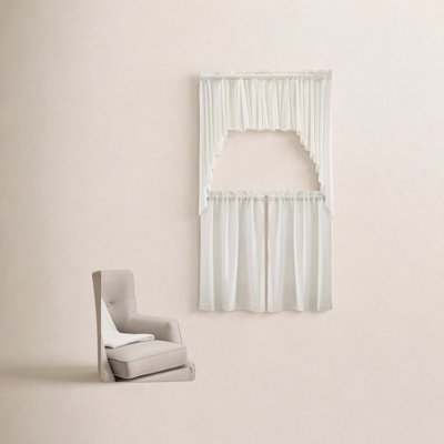 2-Piece Opaque Polyester Swag Window Valance
