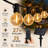 Halas' 27FT 25-Bulb Solar-Powered Outdoor Globe String Light