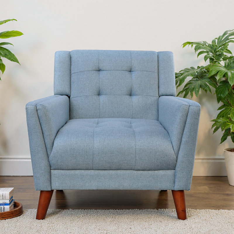 Fauteuil en tissu Greenmont Luxe, Bleu