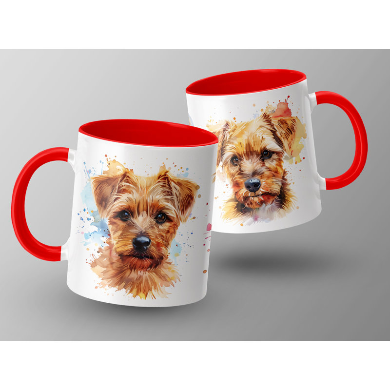 Ceramic Coffee Mug, Red, 3