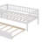Wooden Daybed With Underbed Trundle And Fence-Style Guardrails-887064545-887064549