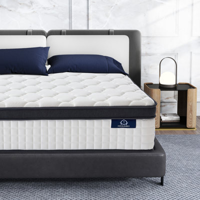 Matelas hybride de 12 po avec plateau Euro pour adultes et enfants Focalsweet