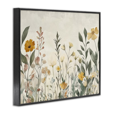 Giclée encadrée Shades Of Yellow Flowers, design par Petal Prints Design