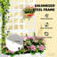 Boîte à fleurs moderne en acier blanc, solution de jardin vertical pour espaces extérieurs