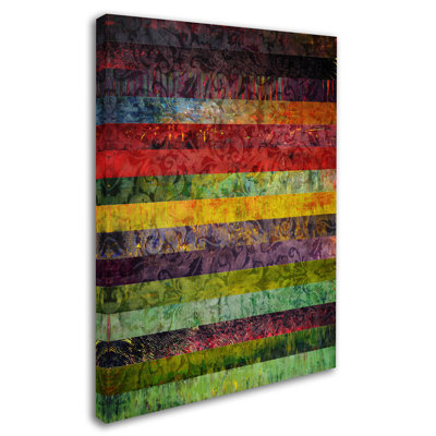 «Brocade and Fifize Stripes 3», impression sur toile tendue