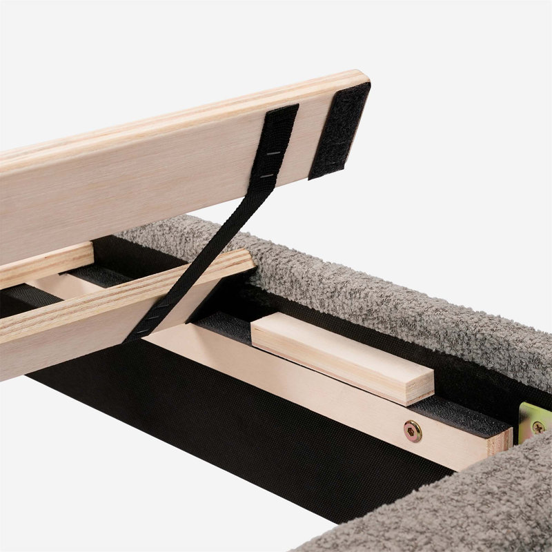Lit plateforme tapissier Normsman, Gray