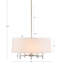 Lustre réglable 5 lumières à abat-jour tambour, lustre moderne, lustre de vestibule-1829940956