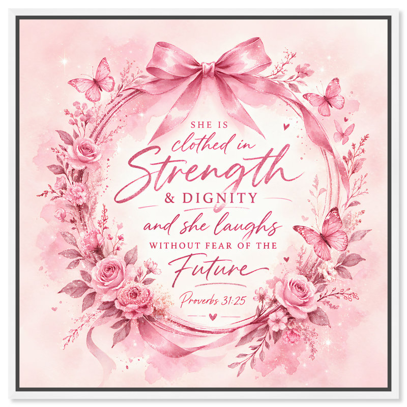 «Proverbial Grace», reproduction d'art sur toile par Art Remedy, cadre blanc, 12 x 12, 13"H x 13"W, White Frame