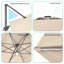Parasol lumineux en porte-à-faux 11,5 x 9 pi avec base Doogal-2068372614