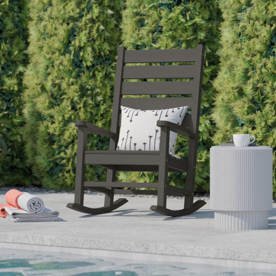Chaise berçante d'extérieur en PEHD toutes saisons de qualité commerciale Maxance