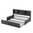 Metal Twin Size Daybed With Twin Size Trundle And Storage Shelves, Guest Bed-1035284630