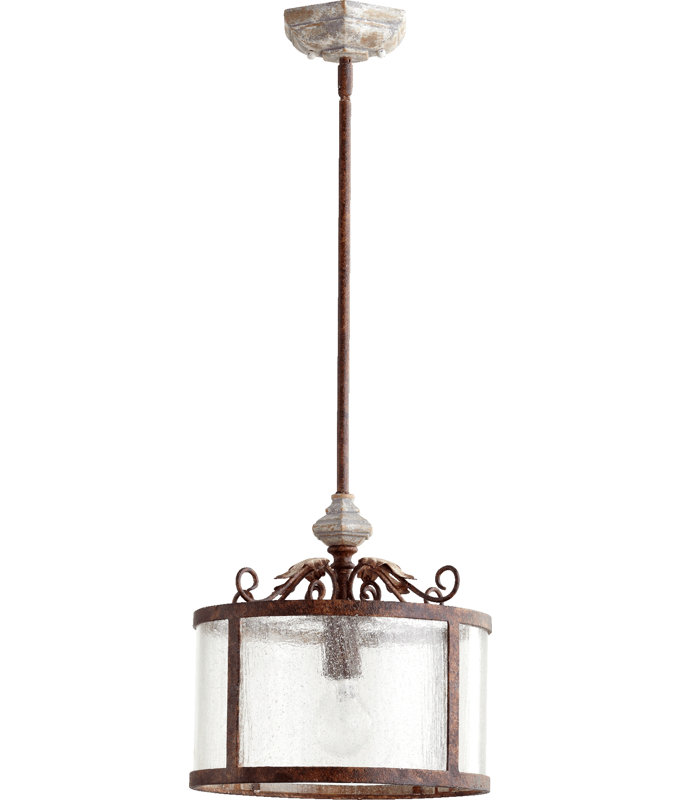 Luminaire suspendu tambour 1 lumières lanterne Loveland