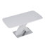 Table de salle à manger rectangulaire moderne, extensible, plateau de table blanc + pied de table en MDF en X avec base en métal