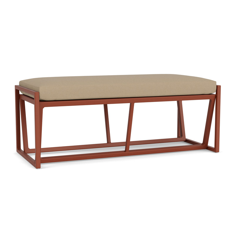 Summit Outdoor Dining Bench, Fife Sahara, Hickory