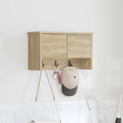 Wall-Mounted Coat Rack With Shelf 50 X 20 X 30 Cm