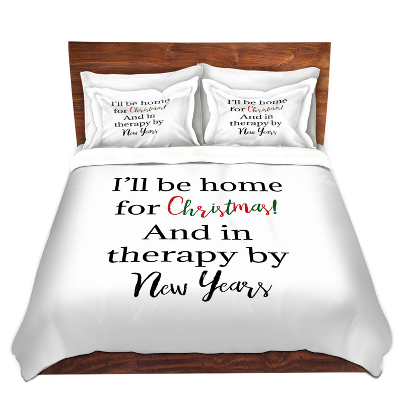 DiaNoche Microfiber Duvet Cover Set by DiaNoche Art - Christmas Holiday, Housse de couette pour très grand lit et 2 taies