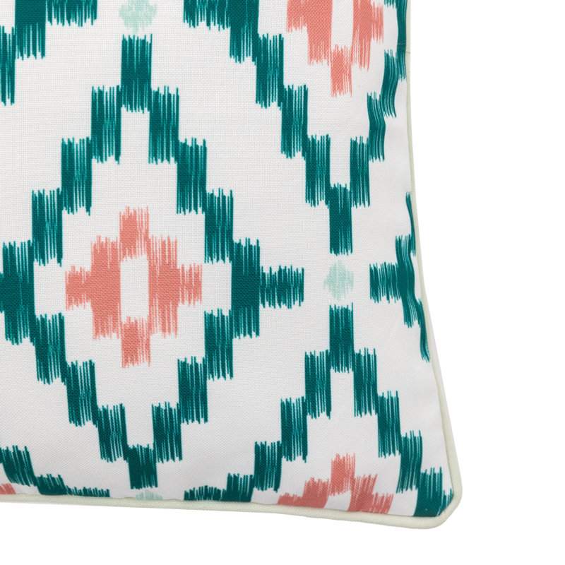 Geometric Square Cushion, Orange