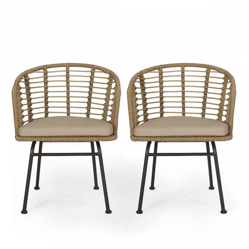 Fauteuil club d'extérieur en rotin d'osier