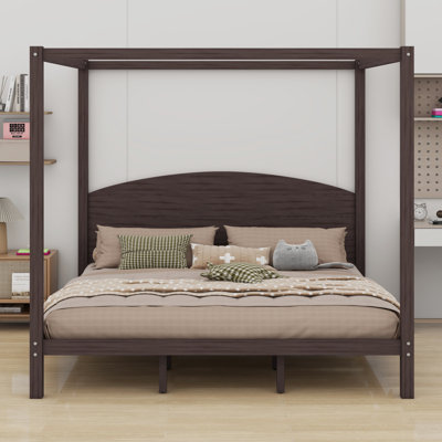 Canopy Platform Bed With Headboard