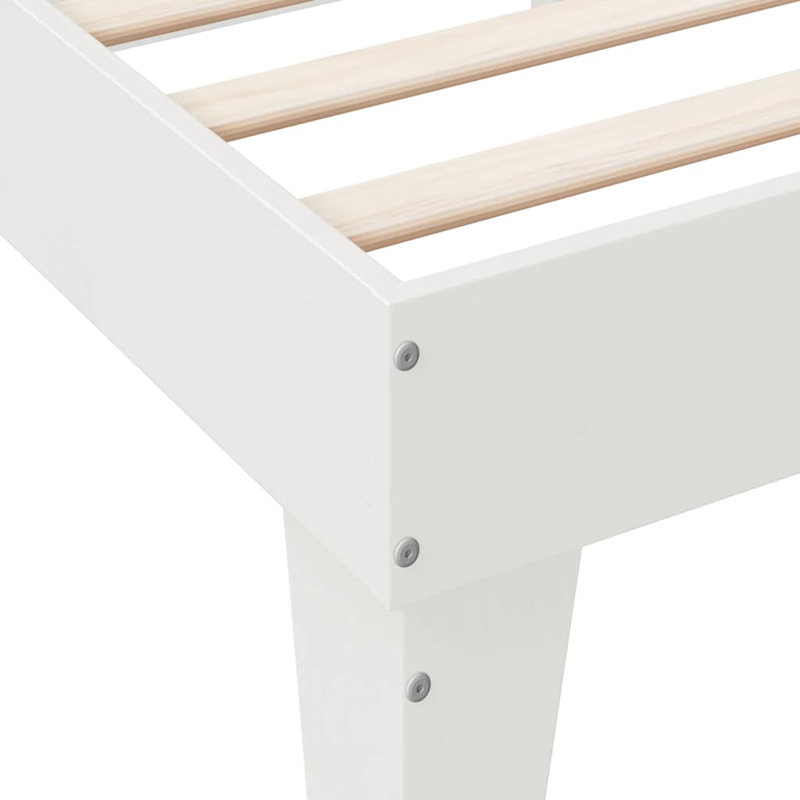 Solid Wood Storage Bed, White