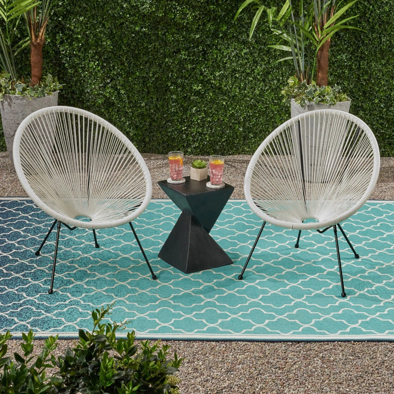 Ensemble de 2 chaises longues d'extérieur Roomfitter, White