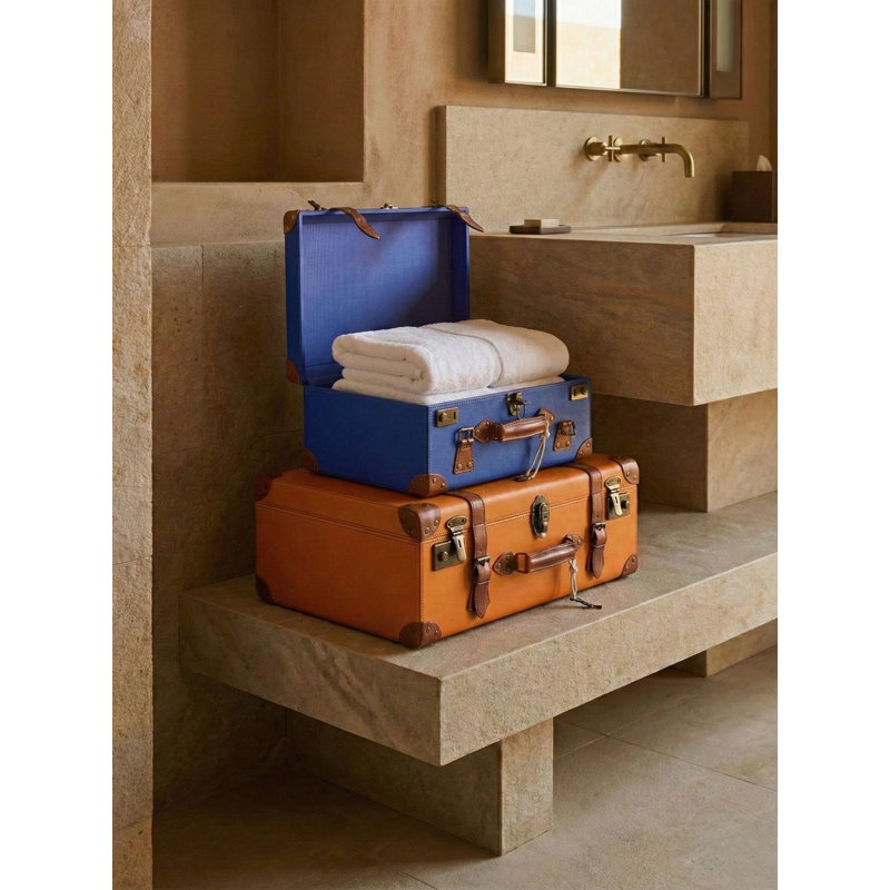 Vintage Style Towel Crate, Amber