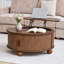 Table basse ronde avec plateau relevable, table basse à plateau relevable 33,46 po-404913805