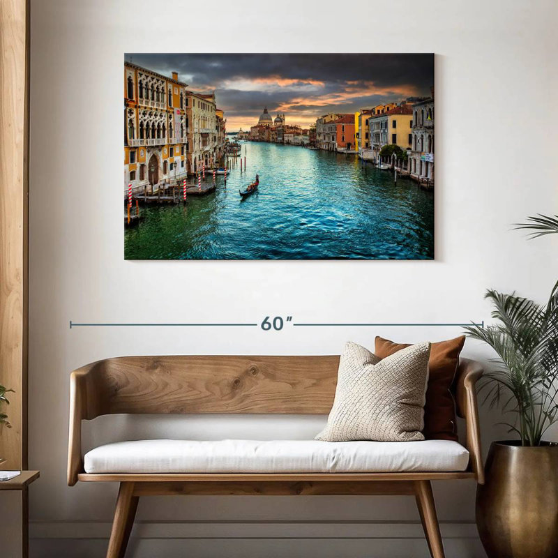 Kavia Gondola dans le Grand Canal Venise I, H 30 po x l 45 po