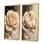 «Beige Blooming Rose», 2 pièces sur toile-406010842-406010845