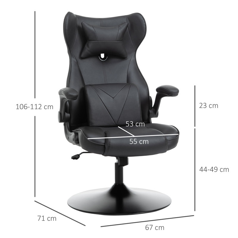 Inbox Zero Adjustable Swiveling PC & Racing Game Chair