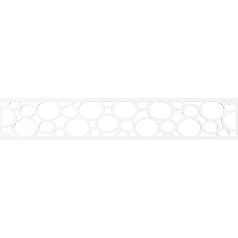 46 5/8"W x 8"H x 3/8"T Hemingway Fretwork Moulding, Architectural Grade PVC, 8" H x 46.63" W x 0.38" D