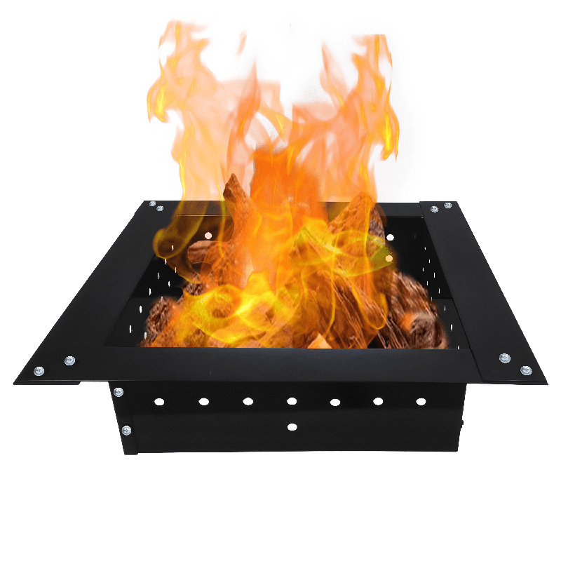 Square Steel Wood Burning Smokeless Fire Ring