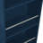 Navy Kitchen Island With Led Lights, Fluted Glass, Power Outlets Modern Rolling Storage, , Outlet, Glass Door,-1820536035