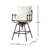 Swivel Upholstered Counter Stool with Metal Frame-741420259