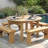 Elynna 60" Round Antique Rustic Solid Pine Folding Farm Dining Table-1132513727