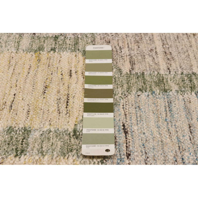 Kilim vert Ankara 5 pi 1 po x 7 pi 6 po