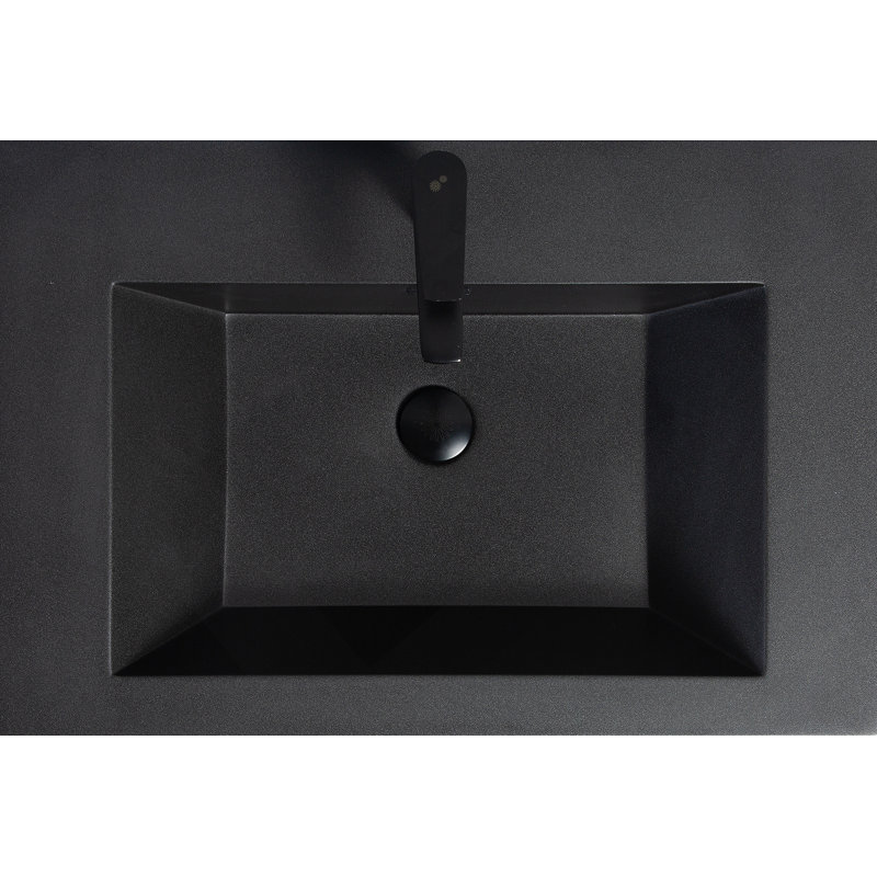 Meuble-lavabo flottant avec lavabo, armoire de rangement murale, conception moderne pour une utilisation peu encombrante et fonctionnelle.