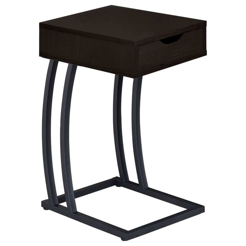 Table d'appoint avec prise de courant, Cappuccino