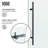 Elan E-Class 56-60" W x 76" H Sliding Frameless Shower Door with 3/8" Clear Glass-50553352