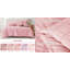 Ensemble de couette rose 5 pièces en seersucker pour lit simple XL