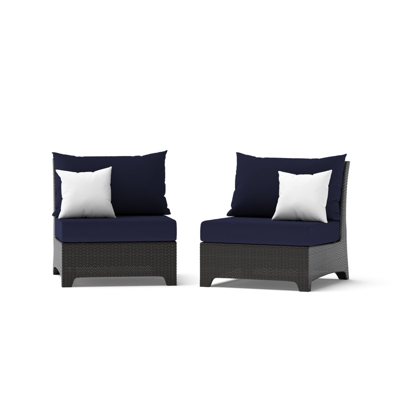 Deco Modular Armless Chair with Cushion