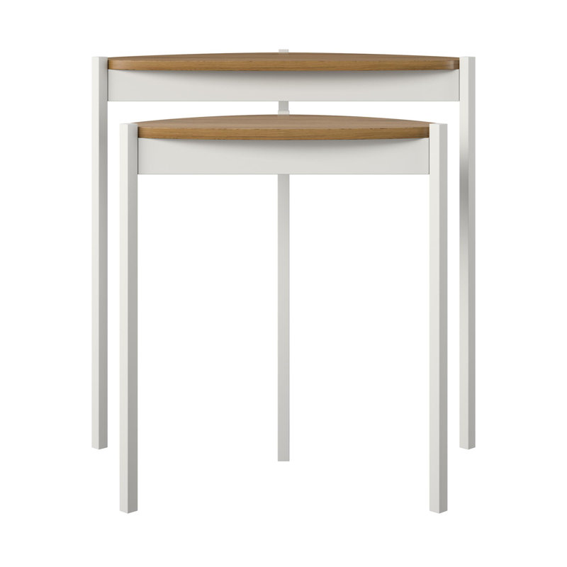 Monestime 2 Piece Nest of Tables, White